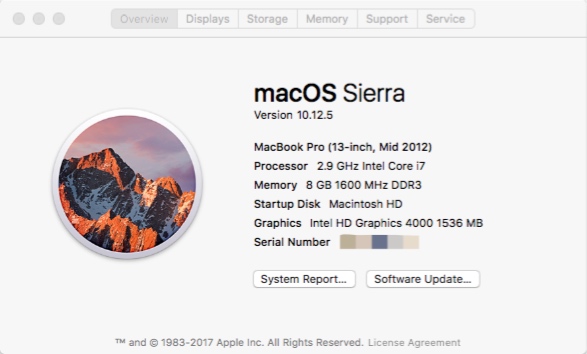 MacBook Pro (13-inch, Mid 2012) 